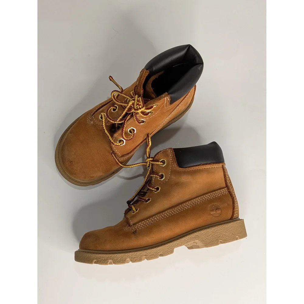 Timberland Toddler 6 Inch Premium Waterproof Boots Wheat Nubuck Size 9 Toddler